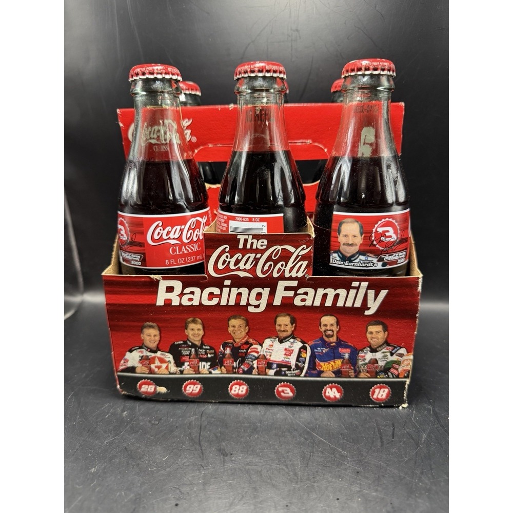 Coca-Cola Racing Family 6-Pack 8oz Bottles Dale Earnhardt NASCAR 2000